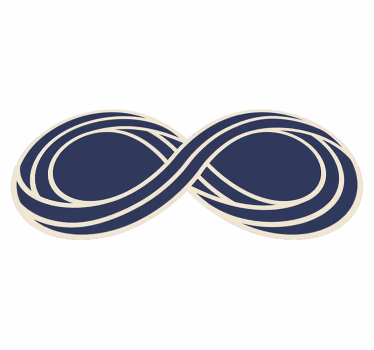 Alfombra vinílica geométrica patrón de bucle infinito - TenVinilo