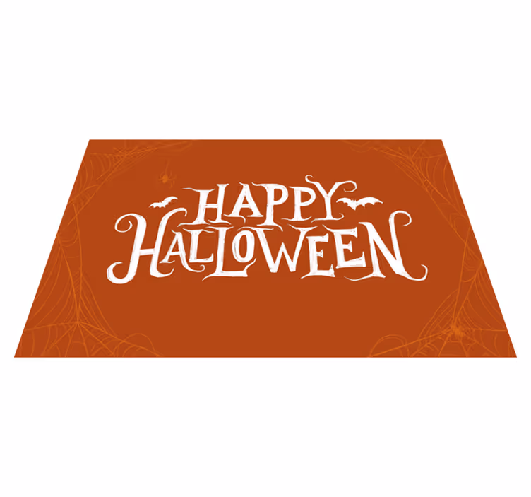 Alfombra vinílica halloween mensaje festivo halloween - TenVinilo