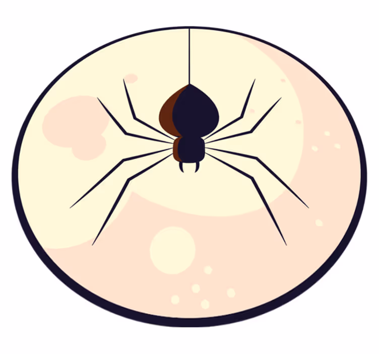 Alfombra vinílica Halloween ilustración de araña - TenVinilo