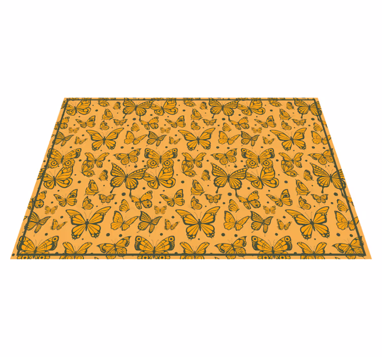 Alfombra vinílica animales delicia de mariposa - TenVinilo