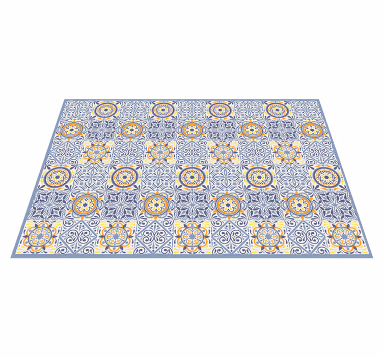 Alfombra hidráulica colorido mediterráneo - TenVinilo