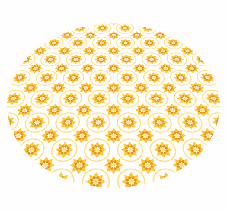 Alfombra vinílica flores concepto floral amarillo - TenVinilo