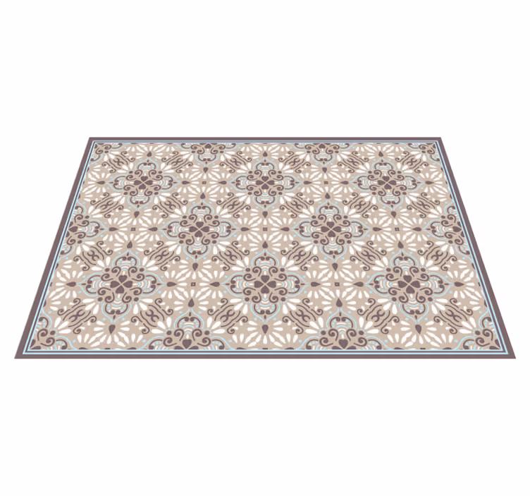 Alfombra hidráulica vinílica diseño estampado adornado - TenVinilo