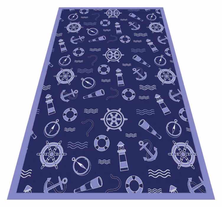 Alfombra vinilo salón motivo náutico - TenVinilo