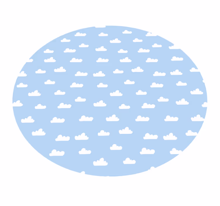 Alfombra pvc infantil azul con nubes - TenVinilo