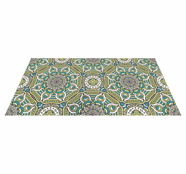 Alfombra vinílica mandala estampado simétrico - TenVinilo