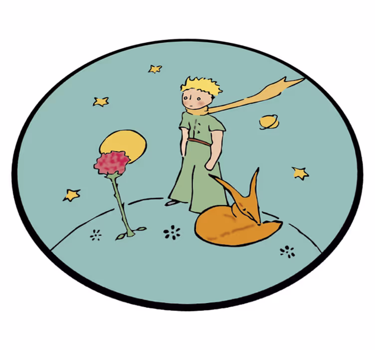 Alfombra vinílica infantil personaje de libro de cuentos - TenVinilo