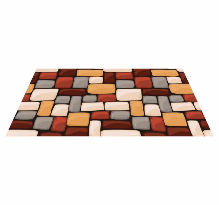 Alfombra vinílica textura mezcla de texturas de mosaico - TenVinilo