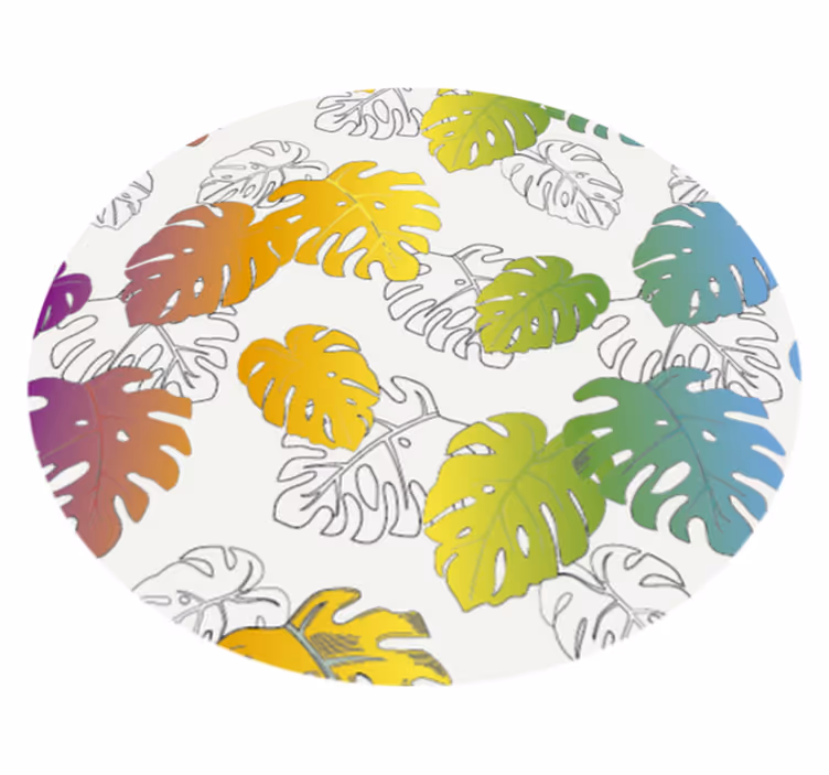 Alfombra vinilo monstera tropical - TenVinilo