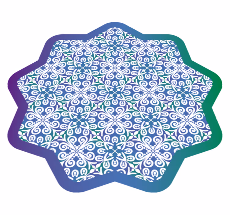 Alfombra hidráulica intrincado diseño de azulejos - TenVinilo