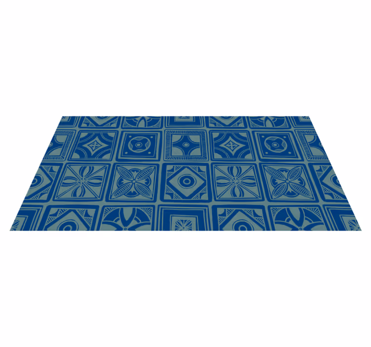Alfombra hidráulica diseño geométrico decorativo - TenVinilo