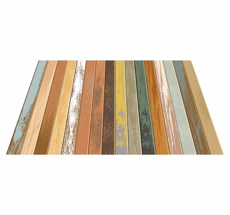 Alfombra vinílica madera tablones desgastados - TenVinilo