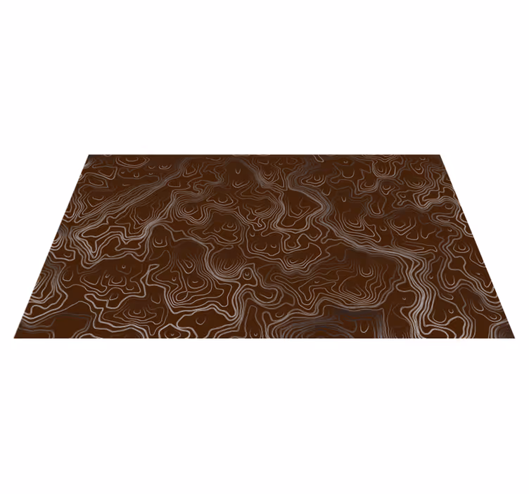 Alfombra vinilo salón contorno topográfico - TenVinilo