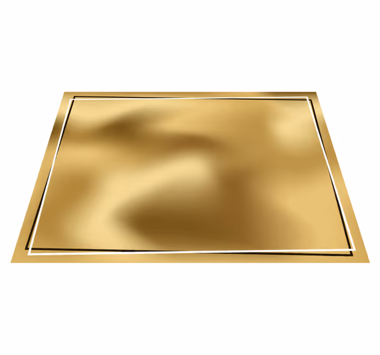 Alfombra vinílica minimalista simulación de dorado - TenVinilo