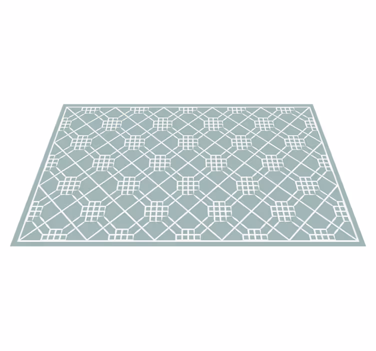 Alfombra hidráulica simetría del azulejo geométrico - TenVinilo
