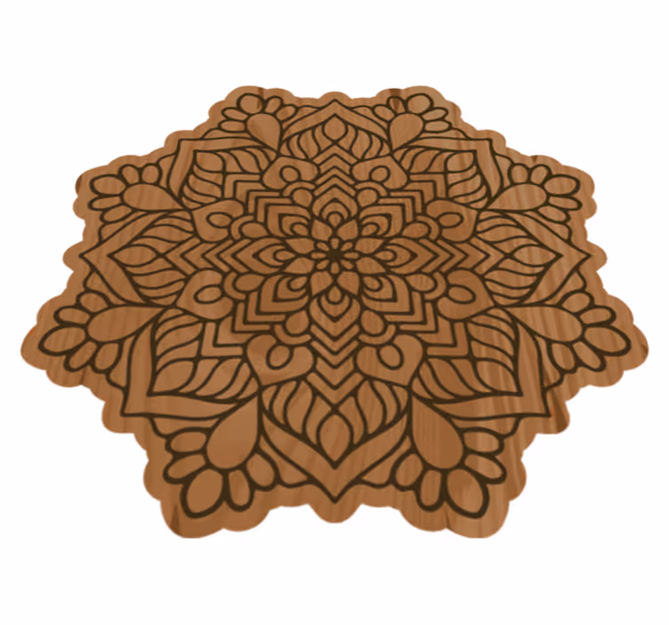Alfombra vinílica mandala intrincada - TenVinilo