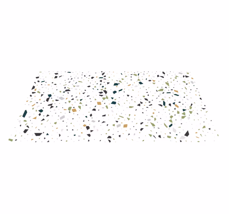 Alfombra vinilo baño blanca con puntos - TenVinilo
