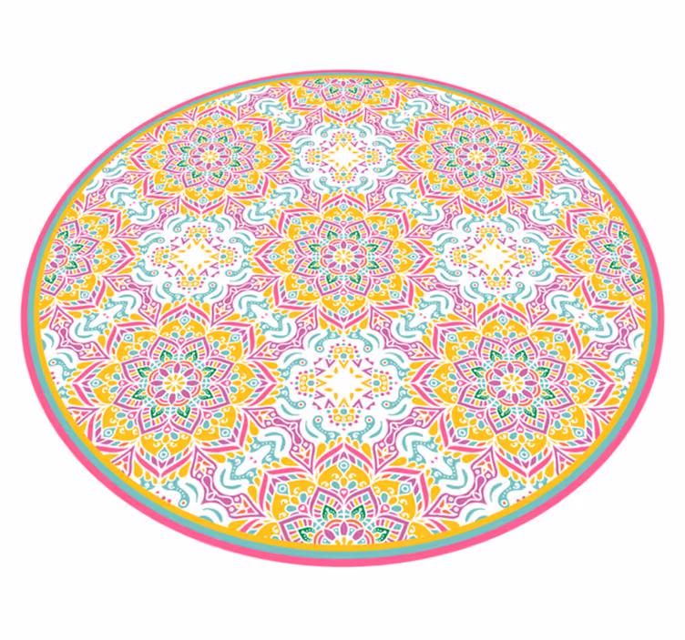 Alfombra vinílica mandala circular - TenVinilo