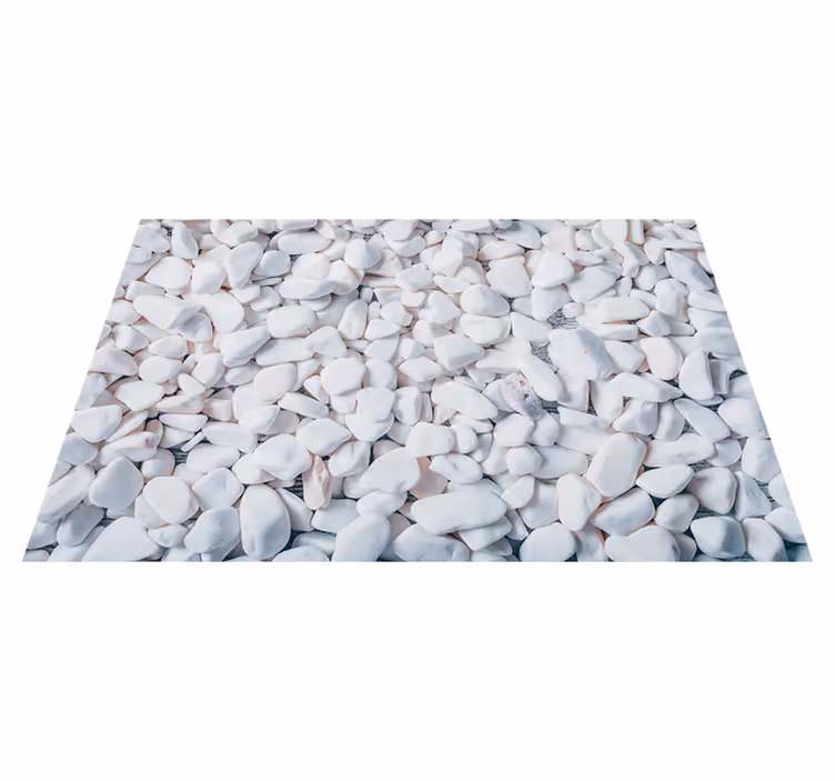 Alfombra vinílica textura ilusión de piedra guijarro - TenVinilo