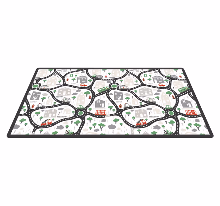 Alfombra pvc infantil carretera blanca - TenVinilo