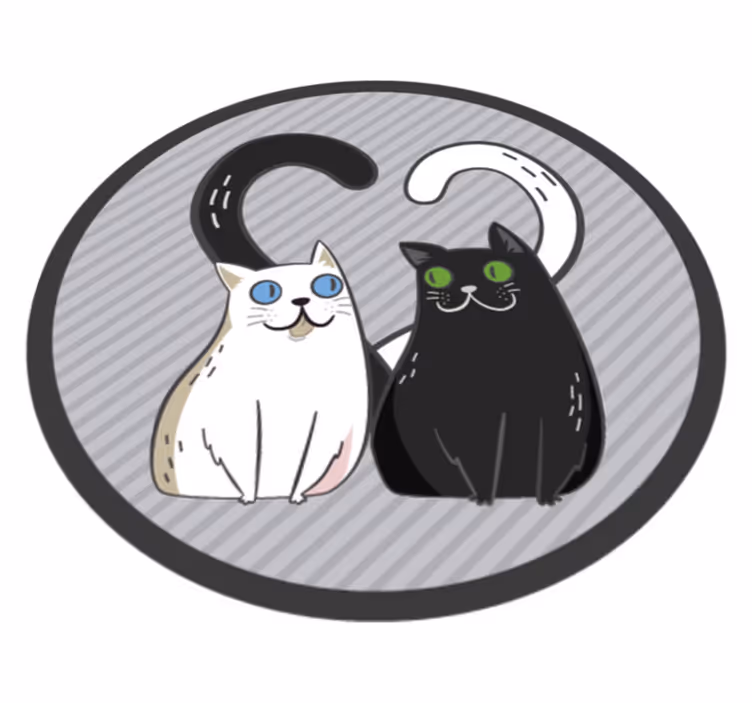 Alfombra vinílica animales felinos tiernos - TenVinilo