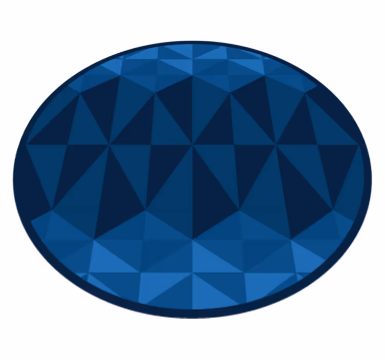 Alfombra vinilo salón geométrica triángulo azul - TenVinilo