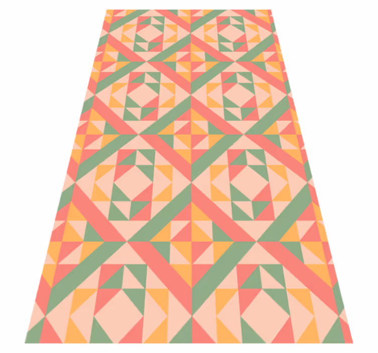 Alfombra vinílica geométrica conjunto de patrones - TenVinilo