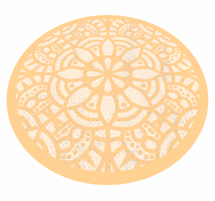 Alfombra vinílica mandala círculo de motivo mandala - TenVinilo