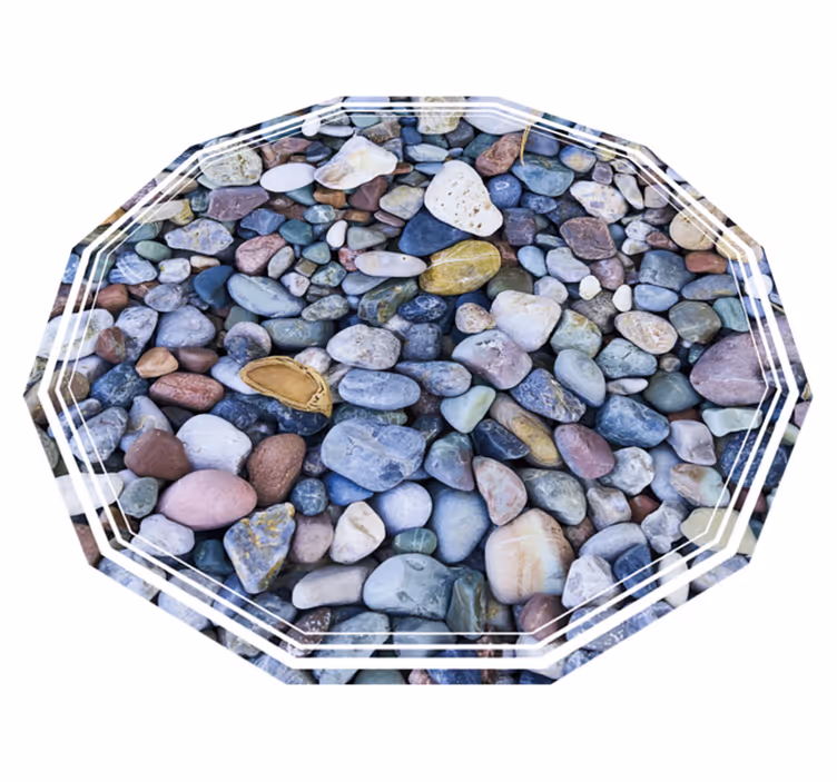 Alfombra vinílica imitación piedra ilusión de guijarros - TenVinilo