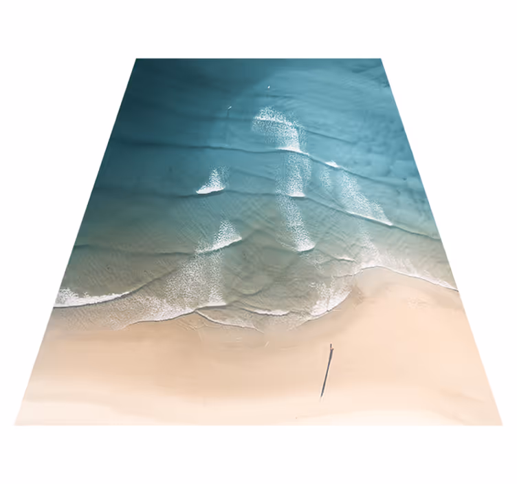 Alfombra vinílica dormitorio orilla del mar - TenVinilo