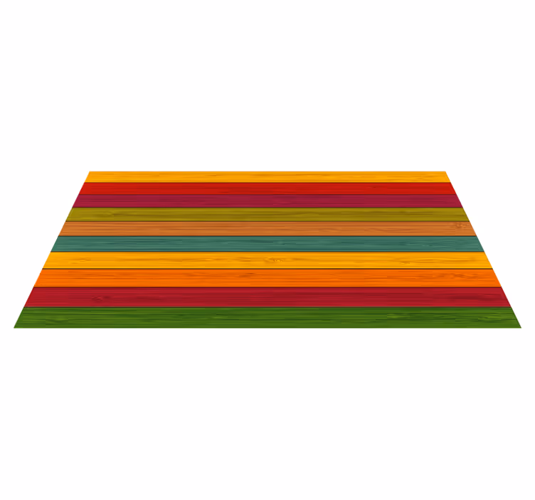 Alfombra vinílica rayas sendero de franjas de colores - TenVinilo