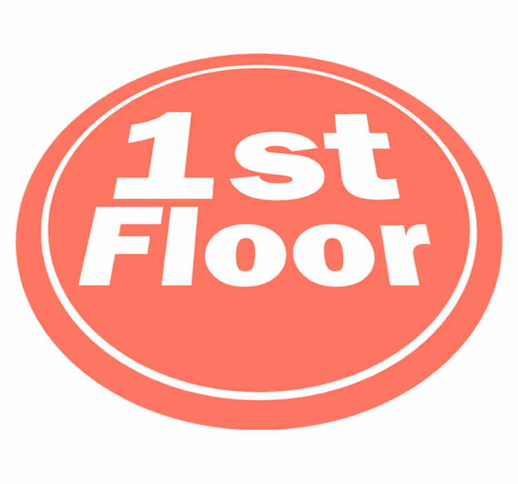 Alfombra vinílica frase letrero del primer piso - TenVinilo