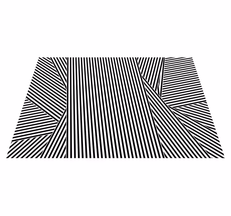 Alfombra vinílica rayas deformación óptica - TenVinilo