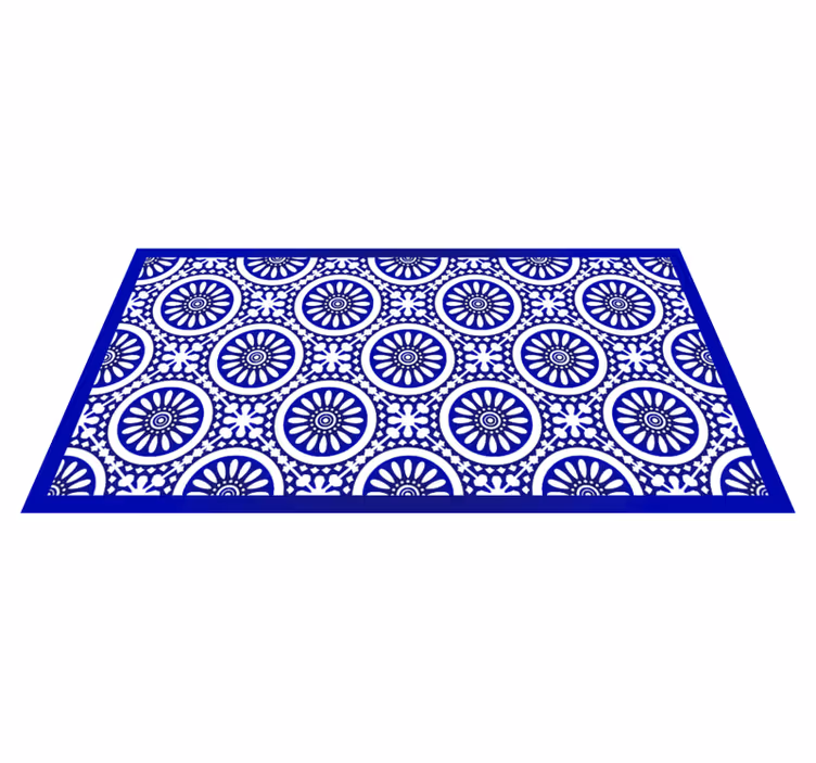 Alfombra vinílica mandala patrón mandala circular - TenVinilo