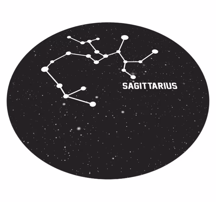 Alfombra vinílica estrellas constelación de sagitario - TenVinilo