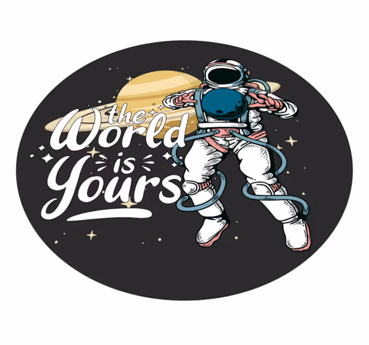 Alfombra vinílica juvenil exploración de astronautas - TenVinilo