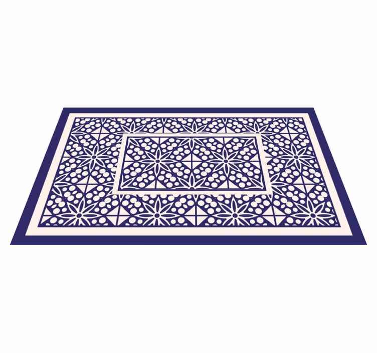 Alfombra hidráulica patrón geométrico decorativo - TenVinilo