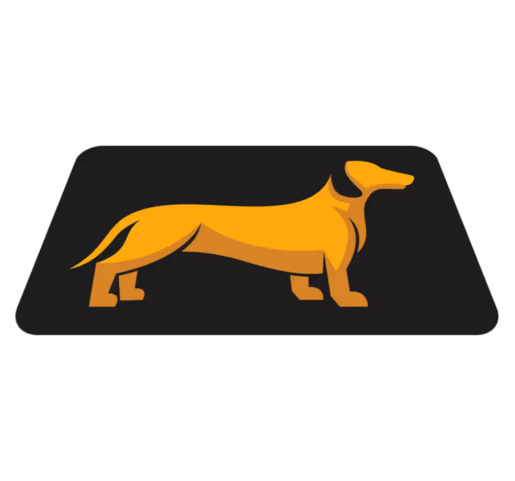 Alfombra vinílica animales silueta canina - TenVinilo