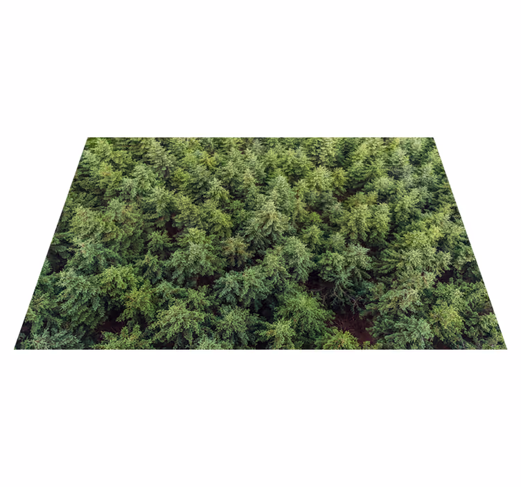 Alfombra vinílica naturaleza vista aérea del bosque - TenVinilo