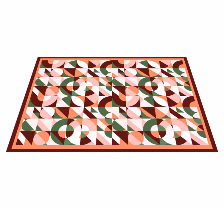 Alfombra pvc cocina geométrica colorida - TenVinilo