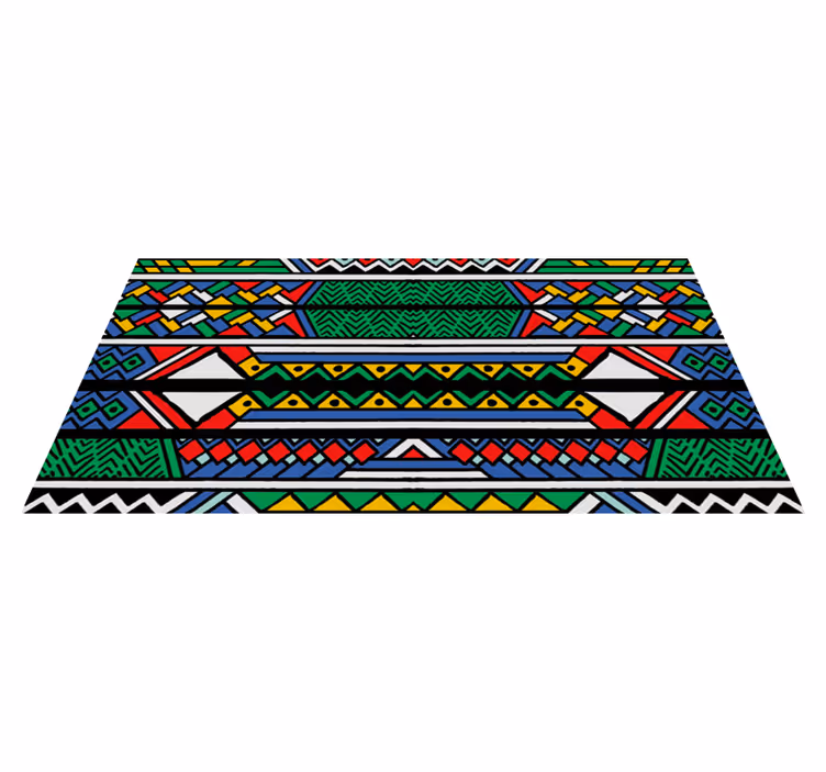 Alfombra vinílica étnica tapiz con motivos étnicos - TenVinilo