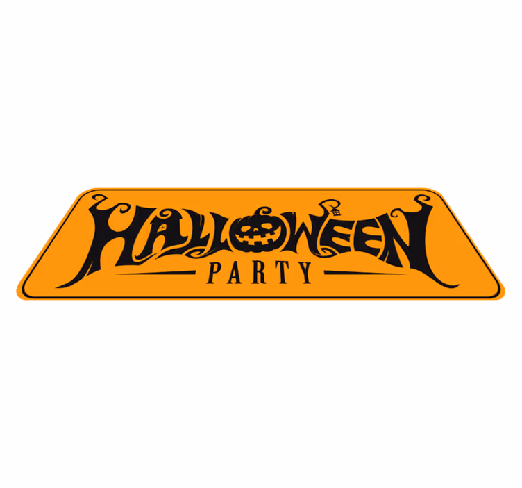 Alfombra vinílica halloween banner festivo de halloween - TenVinilo