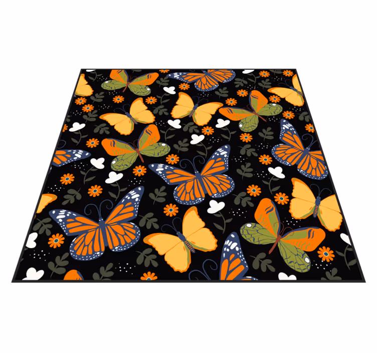 Alfombra vinílica animales motivo de mariposa - TenVinilo