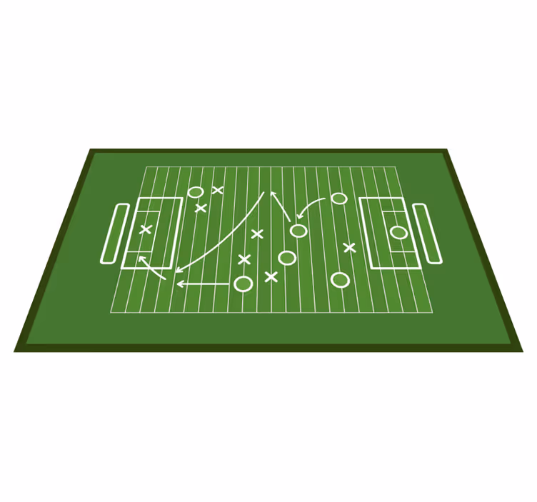 Alfombra vinílica juvenil juego de fútbol americano - TenVinilo