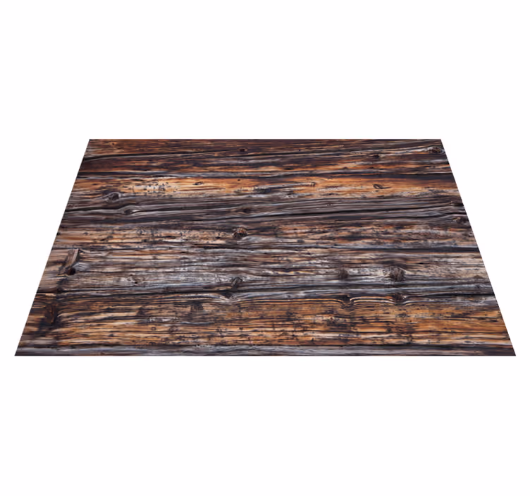 Alfombra vinílica imitación madera detalle rústico - TenVinilo
