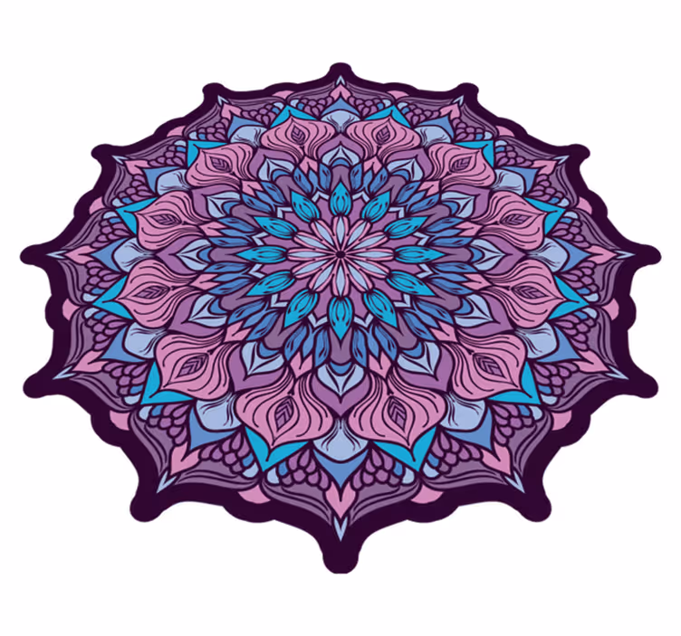 Alfombra vinílica mandala detalle intrincado - TenVinilo