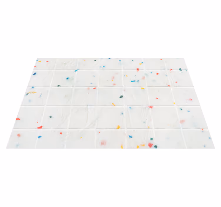 Alfombra hidráulica patrón de baldosas de terrazo - TenVinilo