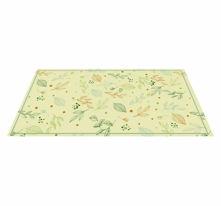 Alfombra vinílica naturaleza motivo botánico de follaje - TenVinilo