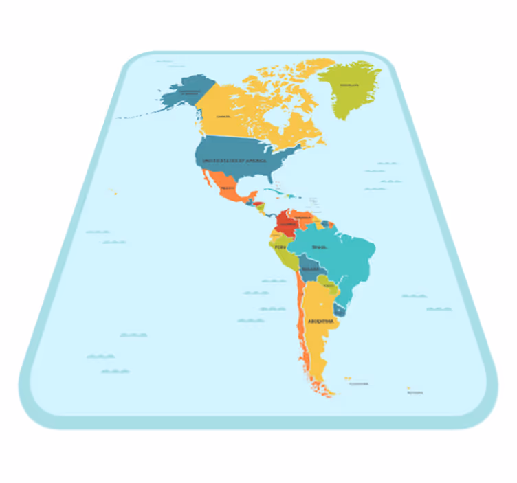 Alfombra vinílica mapamundi mapa mundial educativo - TenVinilo