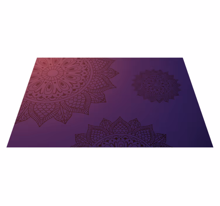 Alfombra vinílica mandala con estampado  - TenVinilo
